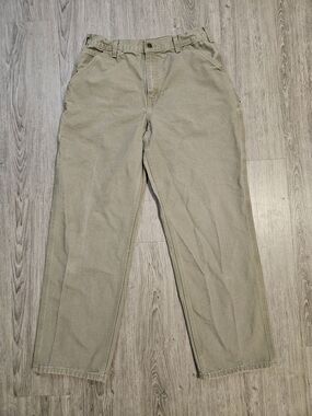 Carhartt Men's 36x34 Original Dungaree Duck Chinos in Light Tan